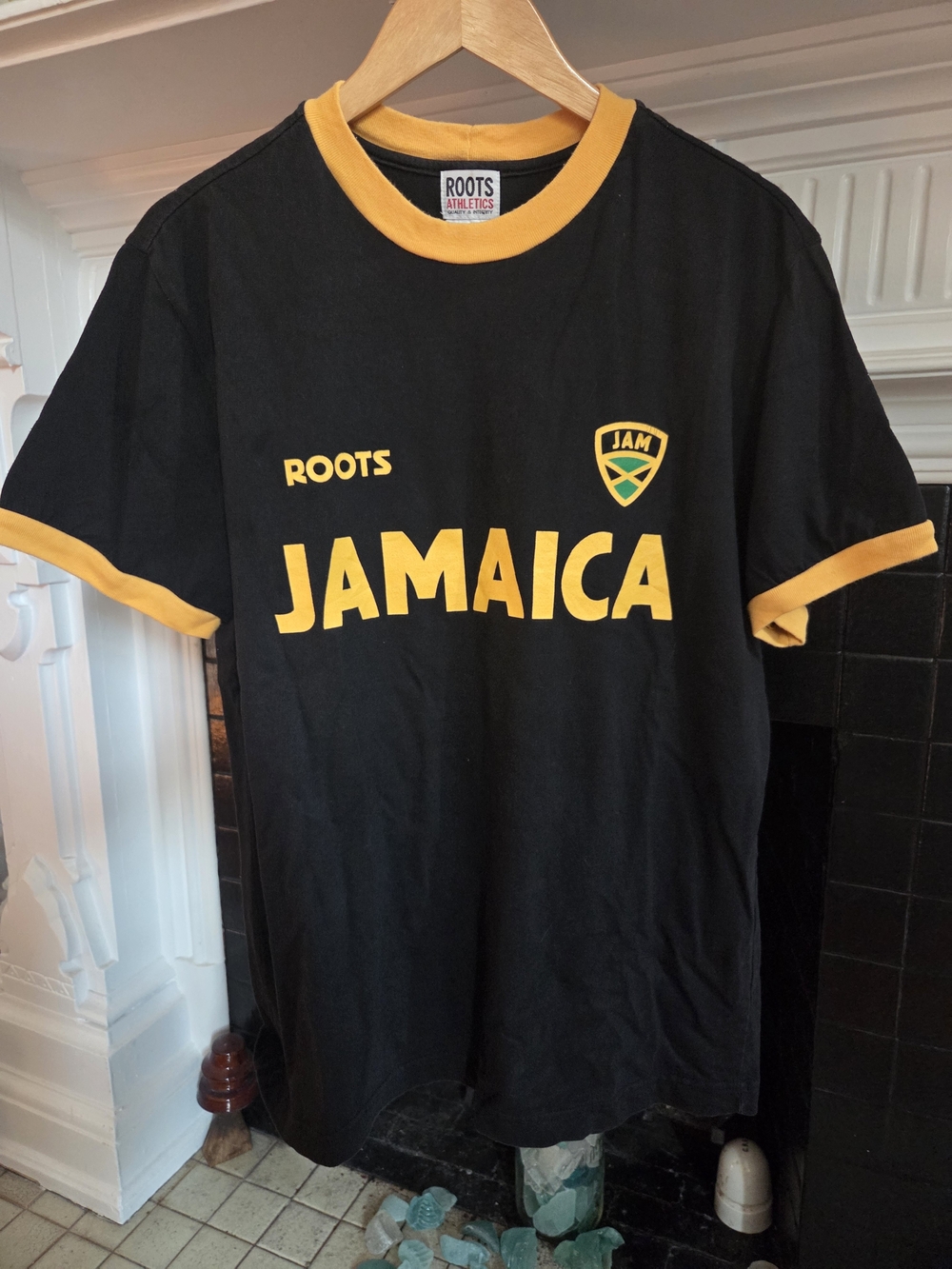 VTG Roots Jamaica ringer tee - Large